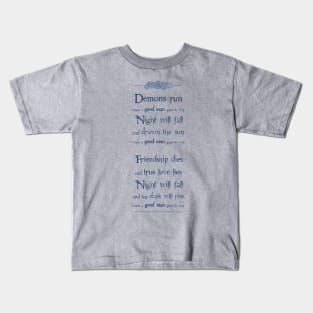 Demons run (blue) Kids T-Shirt